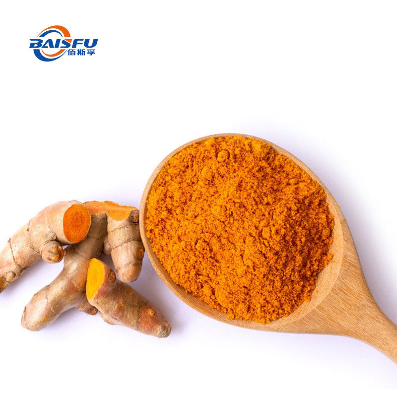 Baisfu Hot Selling Fresh Yellow Curcumin P.E. Yellow Powder coloring Turmeric / Curcumin Natural Pigment Food Flavo Curcumin extract  CAS 458-37-7 Used In Cosmetics