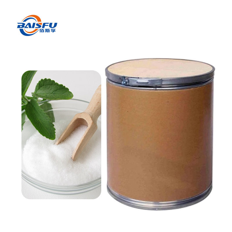 Baisfu bulk sale pure plant extract White fine powder high quality Natrual stevia 98% stevia leaf extract for weight-loss product used in candies and beverages.
