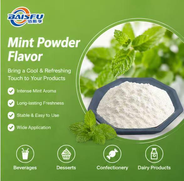 High Quality Heat Stable Mint Powder Flavor for Hard Candy Chewing Gum and Mints Confectionery