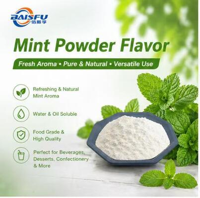 High Quality Heat Stable Mint Powder Flavor for Hard Candy Chewing Gum and Mints Confectionery